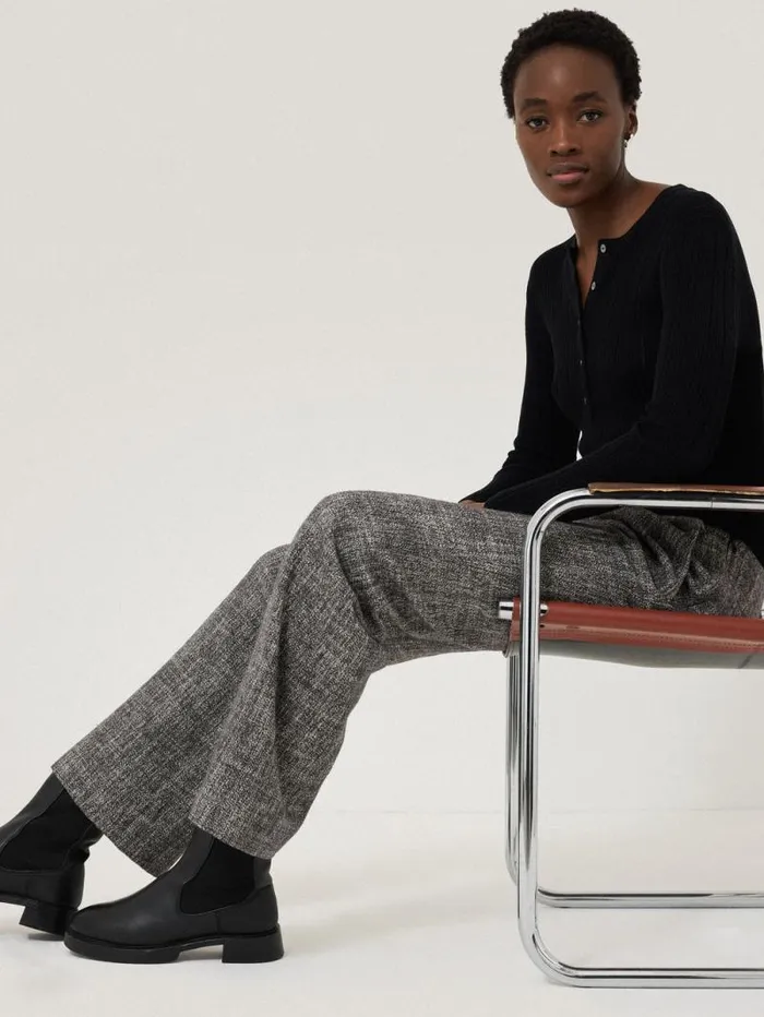 Blake Boucle Trouser Grey Women Jigsaw Trousers