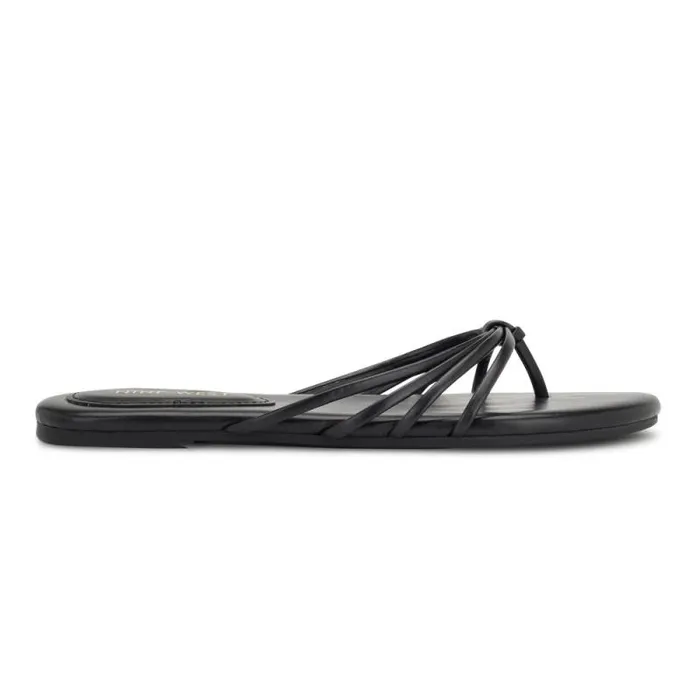Blithe Flat Sandals Black Women Nine West Sandals