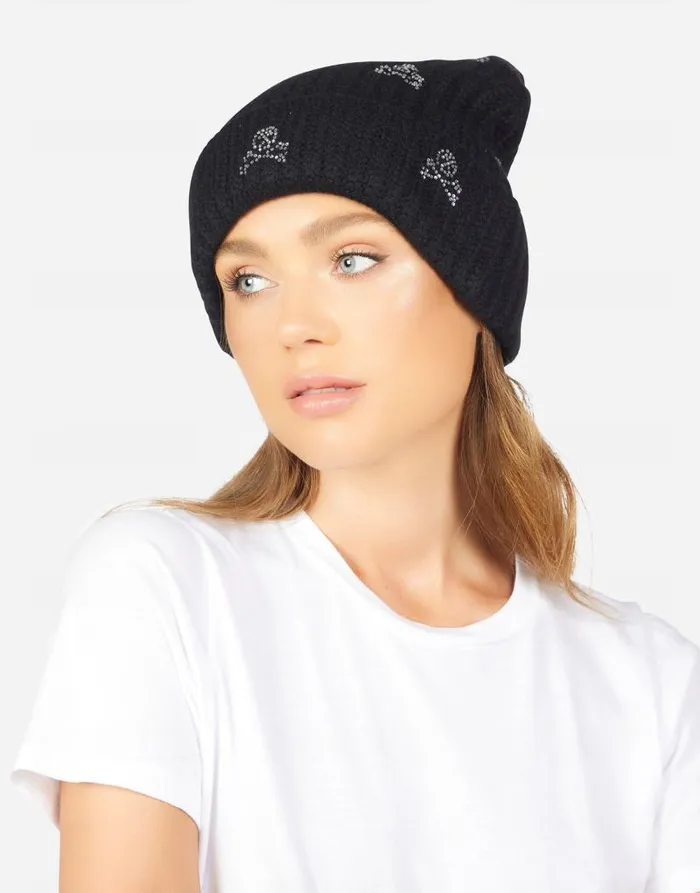 Blix Mini Crystal Cross Bone Skulls Black Women Lauren Moshi Sweaters and Knits