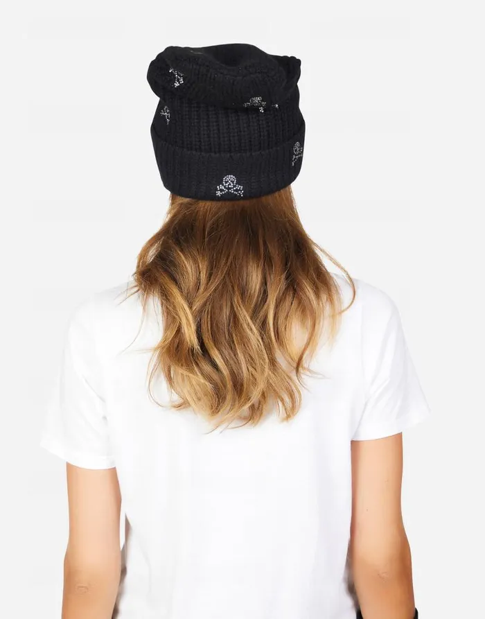 Blix Mini Crystal Cross Bone Skulls Black Women Lauren Moshi Sweaters and Knits
