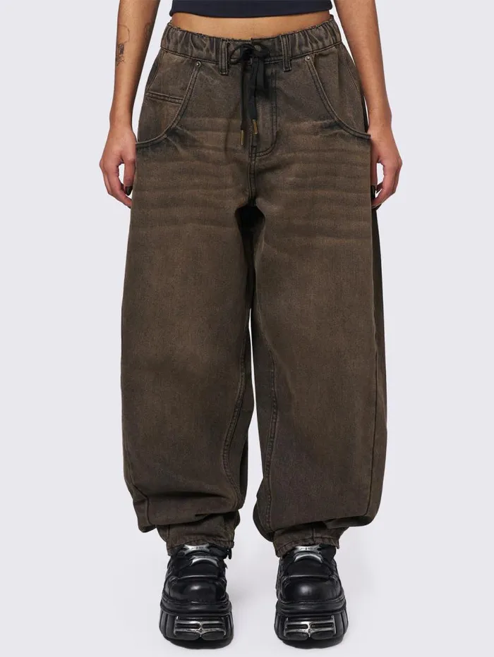 Bloom Brown Balloon Jeans Women Minga London Bottoms