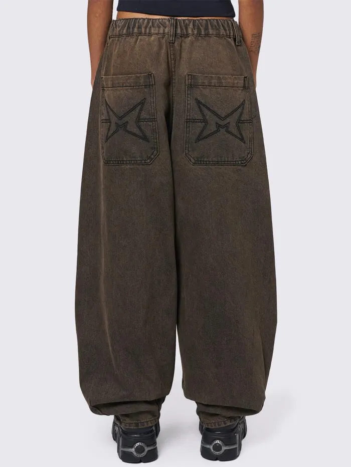 Bloom Brown Balloon Jeans Women Minga London Bottoms