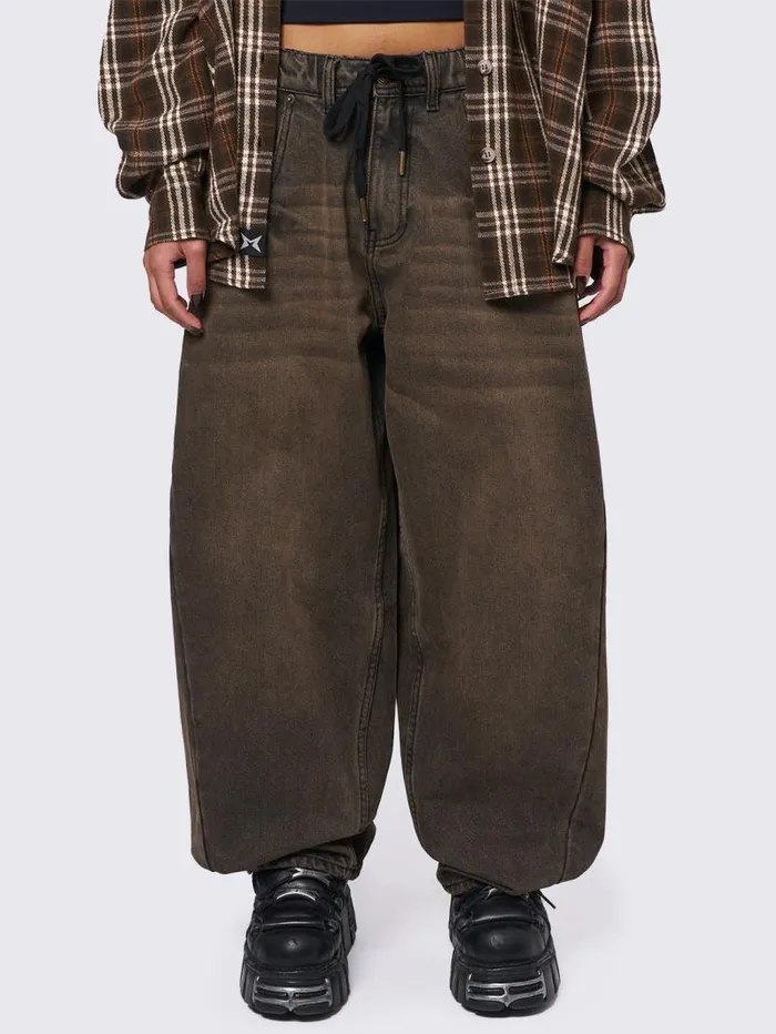 Bloom Brown Balloon Jeans Women Minga London Bottoms