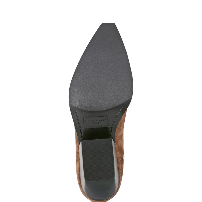 Booties Pryce Western Bootie Natural Suede 8211 Marc Fisher Women
