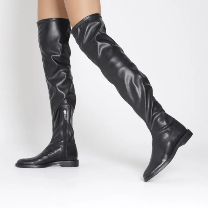 Boots Kaolin Over The Knee Leather Boot Black Schutz Shoes Boots