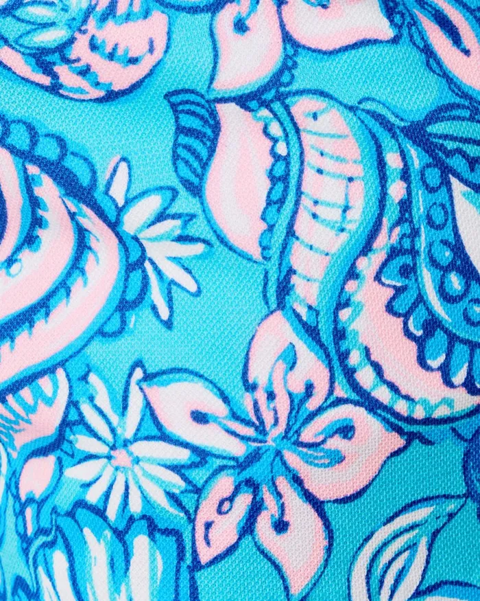 Bottoms Women Lilly Pulitzer 5034 Buttercup Knit Short Amalfi Blue Sound The Sirens