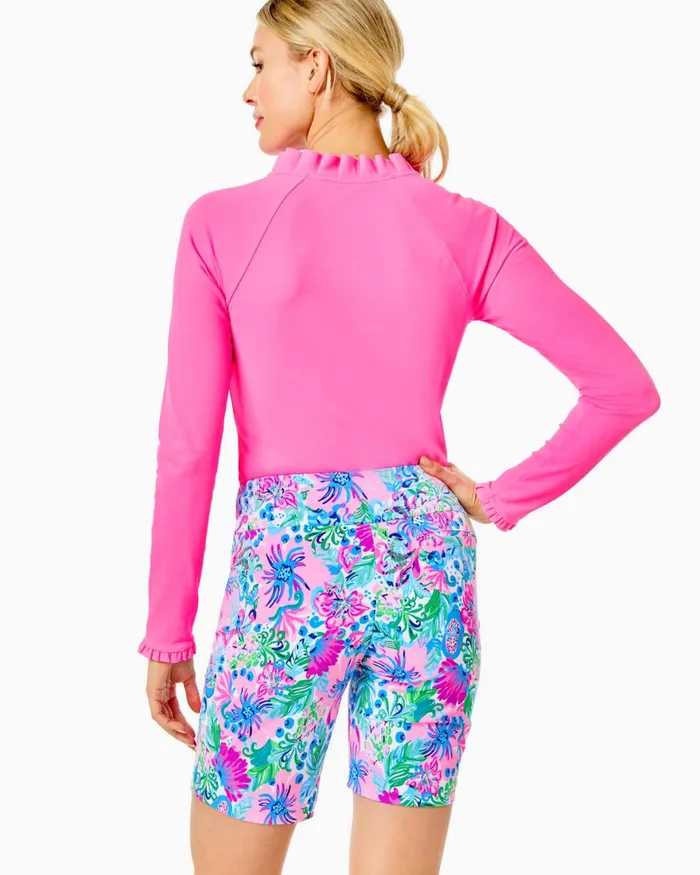 Bottoms Women Lilly Pulitzer UPF 50 Luxletic 9034 Reid Short Mandevilla Baby Paradise Petals Golf