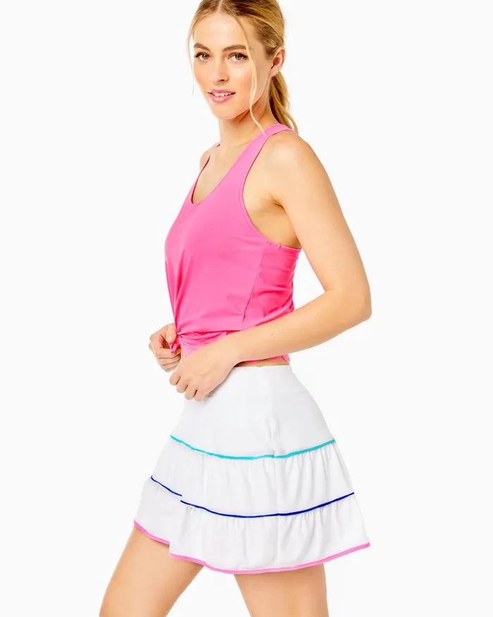 Bottoms Women Lilly Pulitzer UPF 50 Luxletic Peachy Skort Resort White