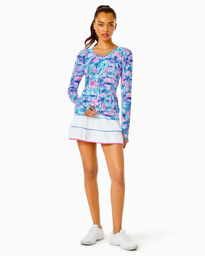 Bottoms Women Lilly Pulitzer UPF 50 Luxletic Peachy Skort Resort White