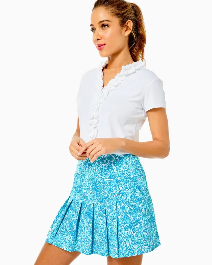 Bottoms Women Lilly Pulitzer UPF 50 Luxletic Priska Skort Resort White Took Me By Sunrise Golf Bottoms Women Lilly Pulitzer UPF 50 Luxletic Priska Skort Resort White Took Me By Sunrise Golf