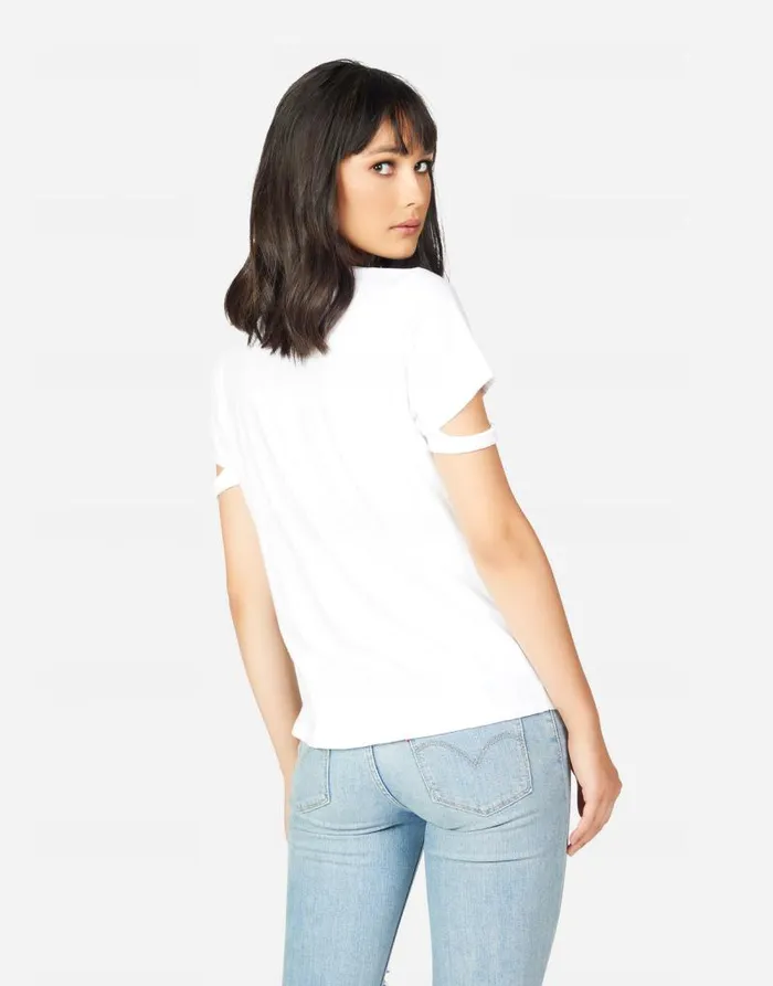 Bri Happy Skulls White Women Lauren Moshi Short Sleeve