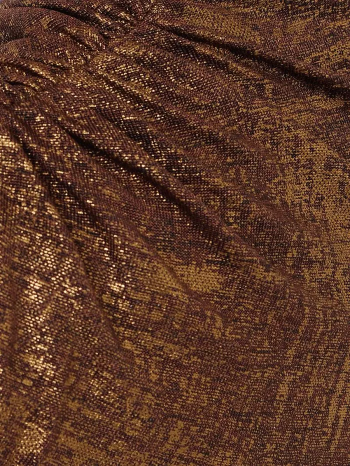 Brushed Bronze Draped Dress Bronze Women Jigsaw Party