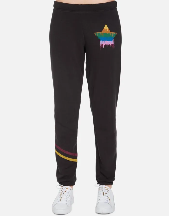 Brynn Dripping Star Onyx Women Lauren Moshi Long Sweatpants