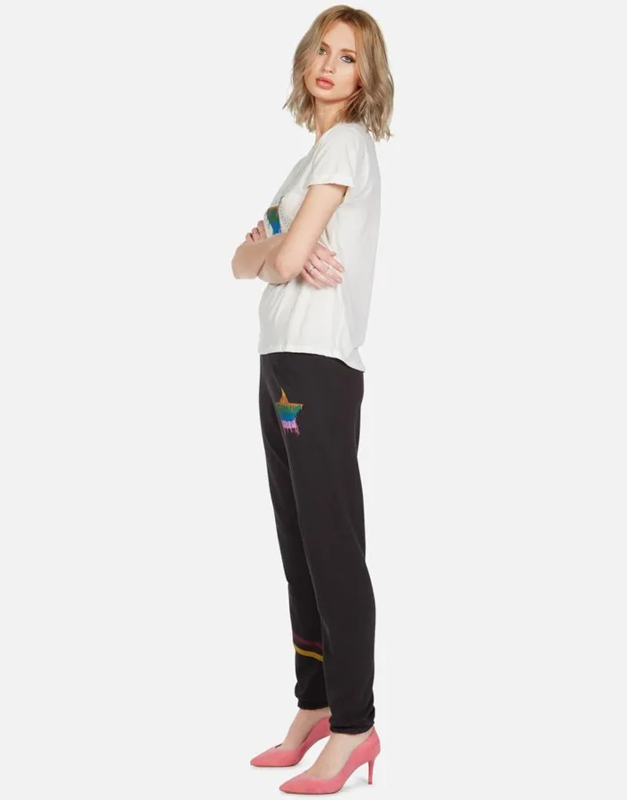 Brynn Dripping Star Onyx Women Lauren Moshi Long Sweatpants