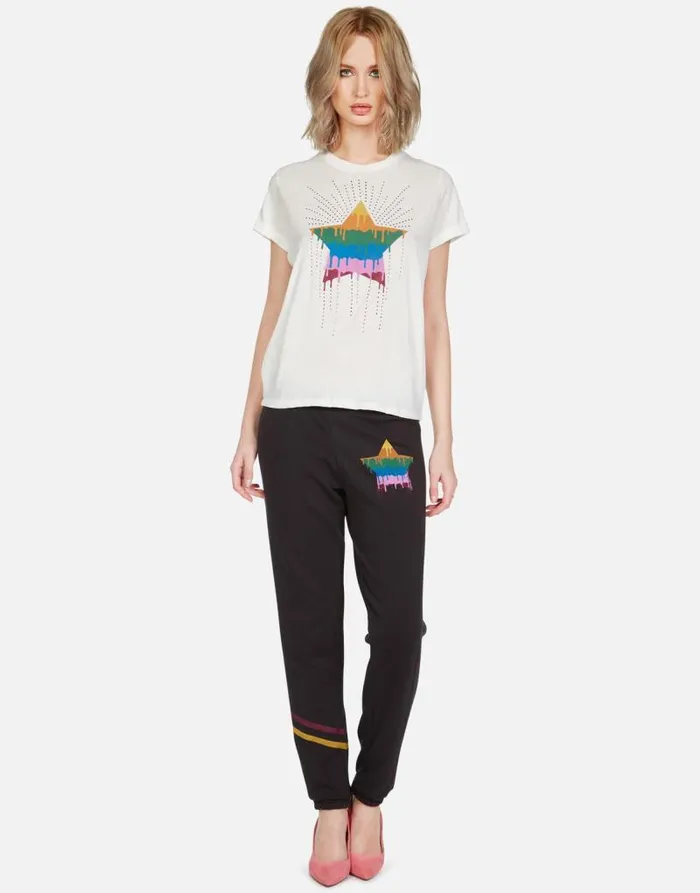 Brynn Dripping Star Onyx Women Lauren Moshi Long Sweatpants