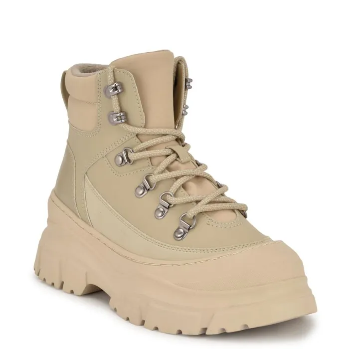 Budde Lug Sole Casual Booties Light Natural Women Nine West Boots and Booties