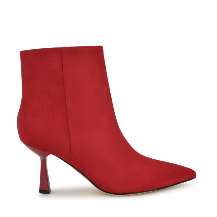 Bunie Dress Ankle Booties Red Women Nine West Boots and Booties