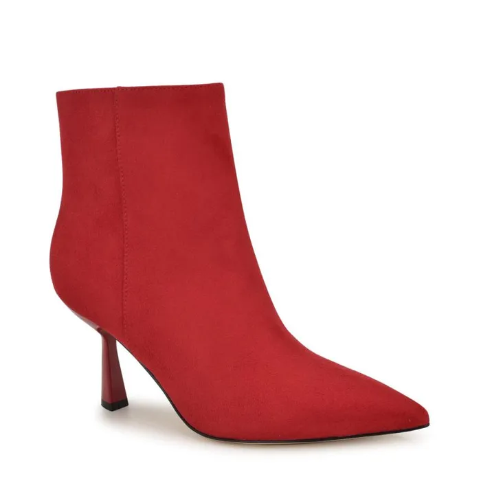 Bunie Dress Ankle Booties Red Women Nine West Boots and Booties