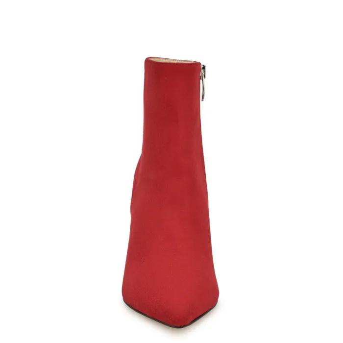 Bunie Dress Ankle Booties Red Women Nine West Boots and Booties