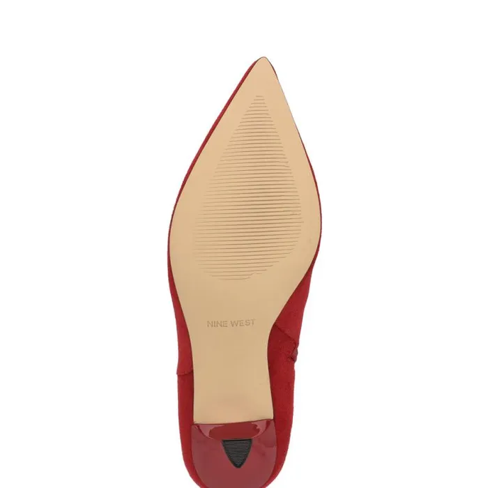 Bunie Dress Ankle Booties Red Women Nine West Boots and Booties