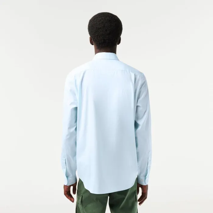 Button Down Shirts Men Lacoste Men039s Regular Fit Premium Cotton Shirt Pastel Blue Hbp