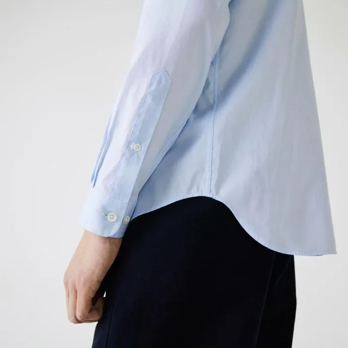 Button Down Shirts Men Lacoste Men039s Regular Fit Premium Cotton Shirt Pastel Blue Hbp