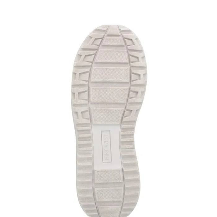 Cafee LaceUp Platform Sneakers Whitegold Women Nine West Flats Cafee LaceUp Platform Sneakers Whitegold Women Nine West Flats