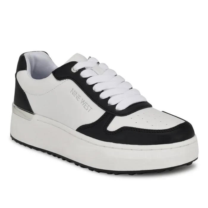 Calpha Laceup Sneakers Whiteblack Women Nine West Sneakers Calpha Laceup Sneakers Whiteblack Women Nine West Sneakers