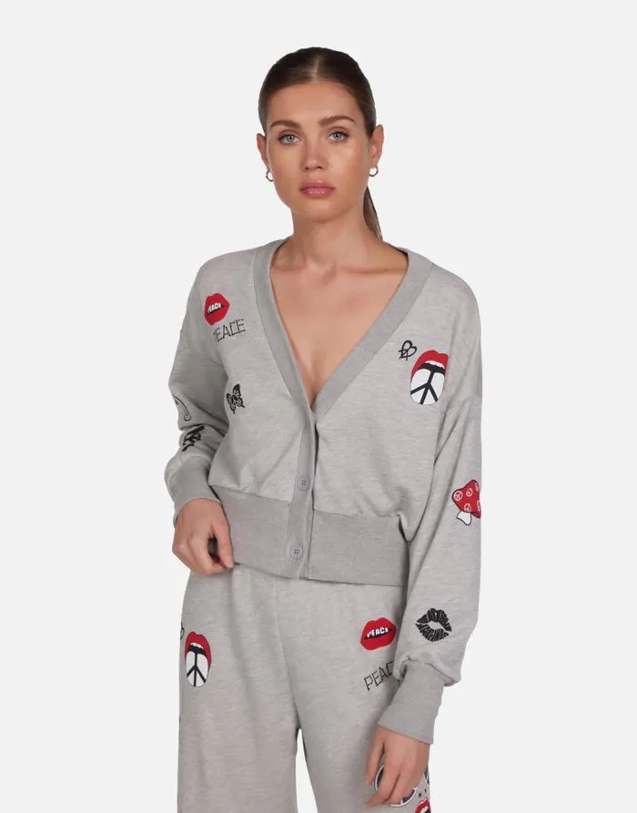 Camas Peace Elements Heather Grey Women Lauren Moshi Sweaters and Knits