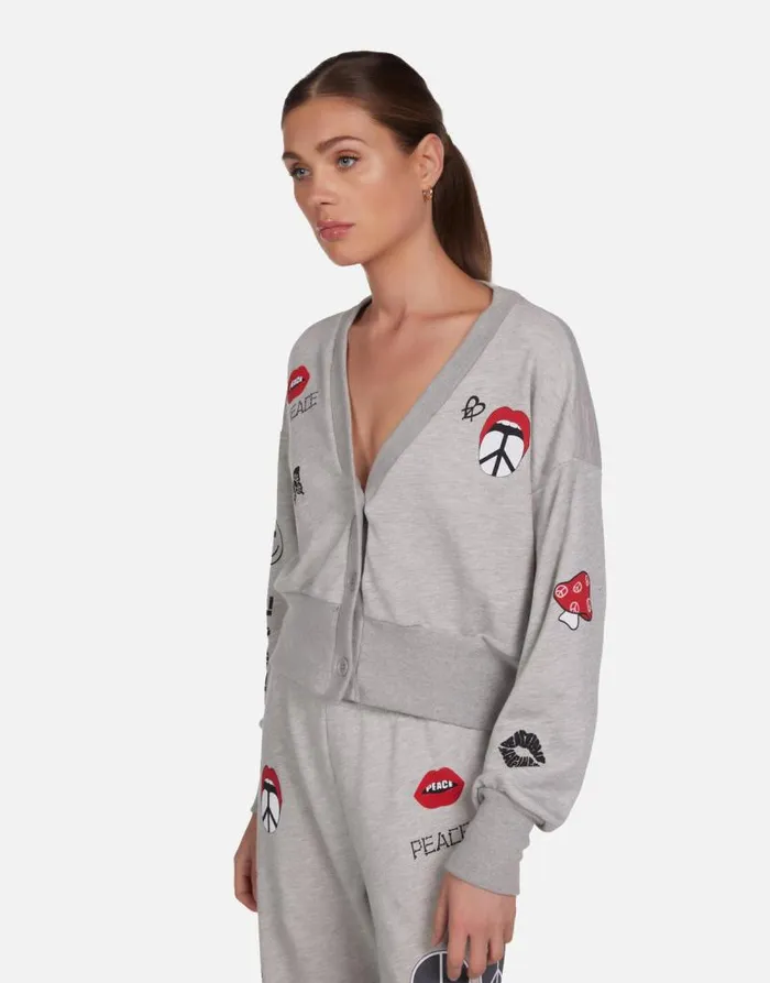 Camas Peace Elements Heather Grey Women Lauren Moshi Sweaters and Knits