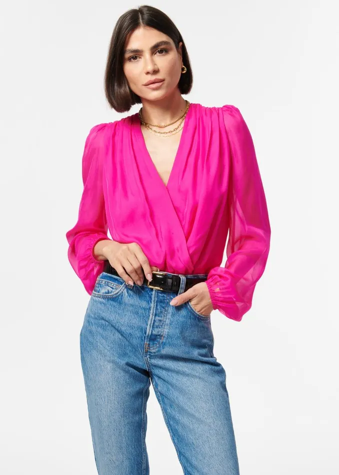 CAMI NYC Bodysuits Women Isa Bodysuit Neon Pink