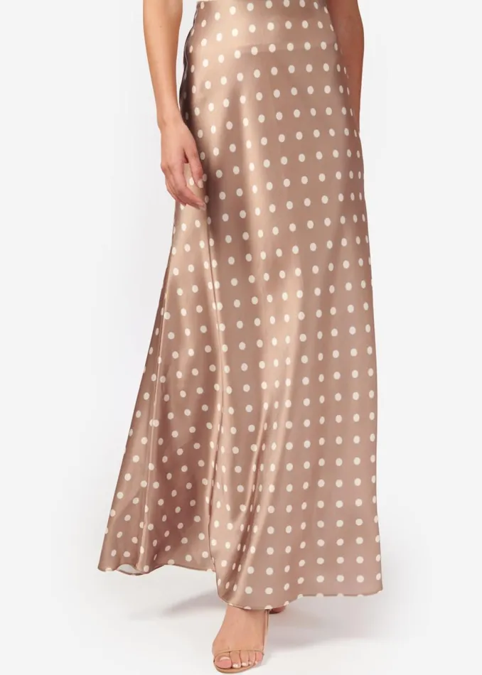 CAMI NYC Bottoms Women Prue Skirt Macadamia Dot