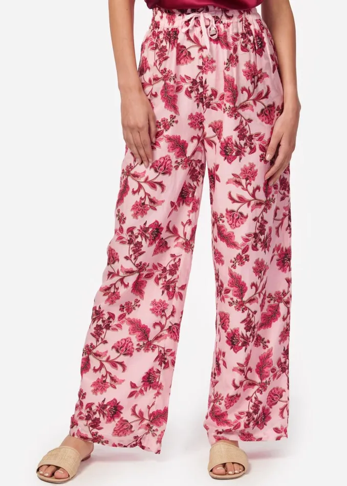 CAMI NYC Bottoms Women Wesley Wide Leg Pant Tudor Floral