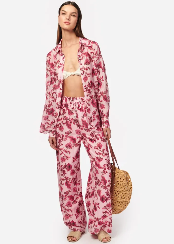 CAMI NYC Bottoms Women Wesley Wide Leg Pant Tudor Floral