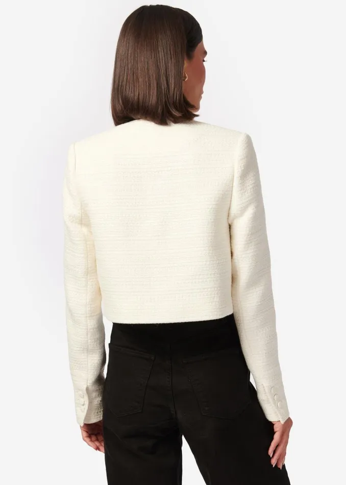 CAMI NYC Jackets and Blazers Women Evangeline Boucle Blazer Cream