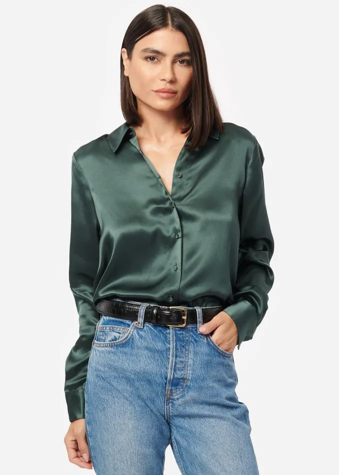 CAMI NYC Tops and Sweaters Women Crosby Blouse Hunter