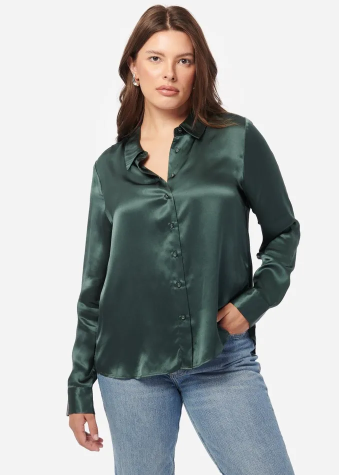 CAMI NYC Tops and Sweaters Women Crosby Blouse Hunter
