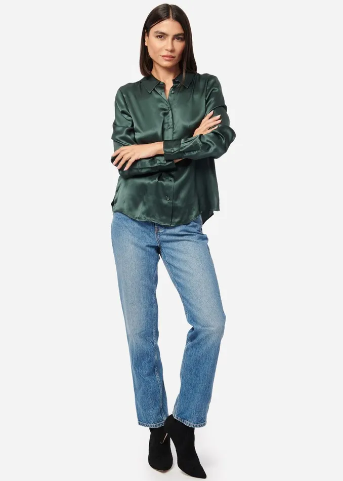 CAMI NYC Tops and Sweaters Women Crosby Blouse Hunter