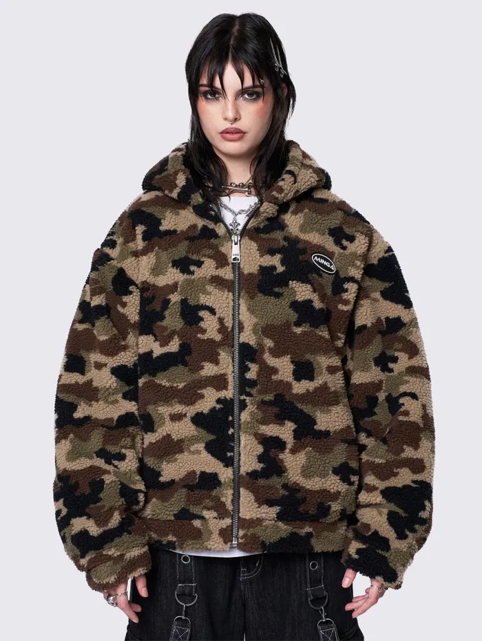 Camo Borg Jacket Women Minga London Jackets