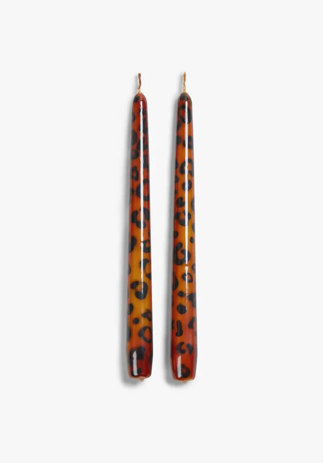 Candles Women Hush Anna and Nina 8211 Leopard Candles Set Of Two
