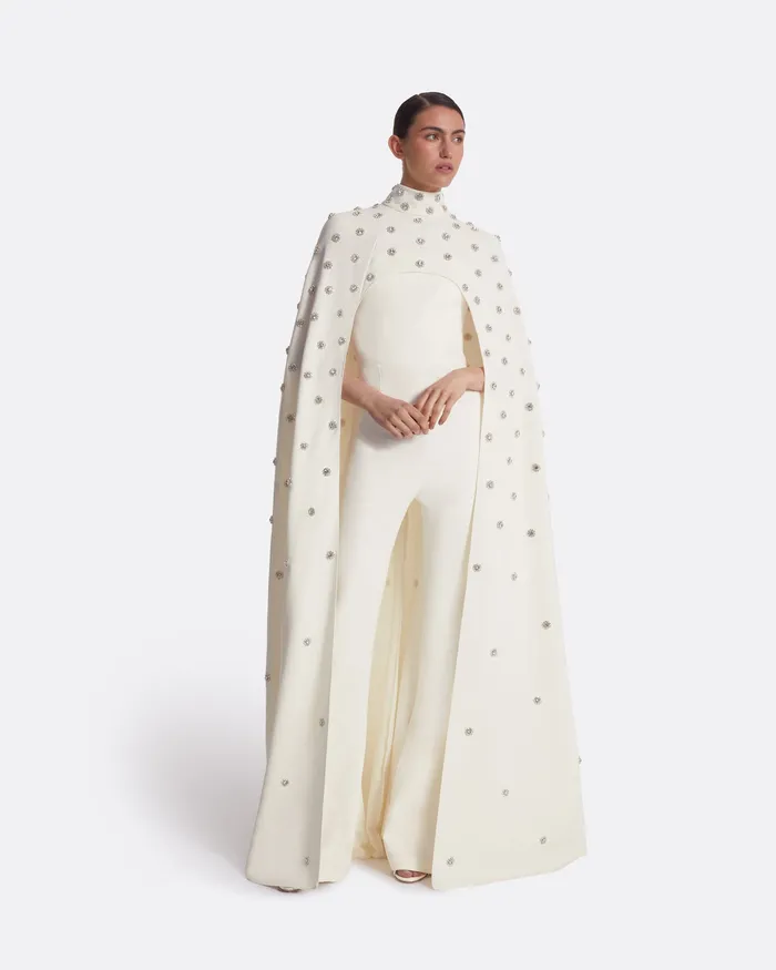 Capes and Harnesses Women Manore Ivory Embroidered Harness Ivory Safiyaa