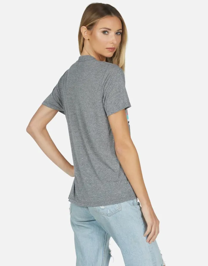Capri Rainbow Ray Peace Heather Grey Women Lauren Moshi Short Sleeve