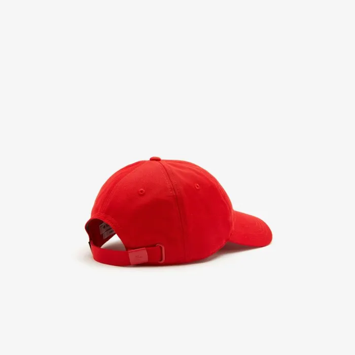 Caps and Hats MenWomen Lacoste Unisex Adjustable Organic Cotton Twill Cap Red 240