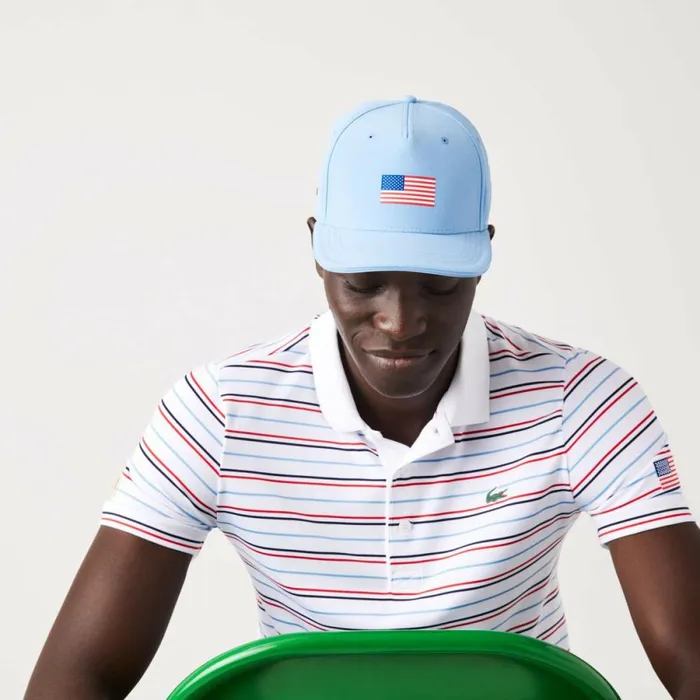 Caps and Hats MenWomen Lacoste Unisex Presidents Cup Lacoste SPORT American Flag Adjustable Cap Blue 5r4