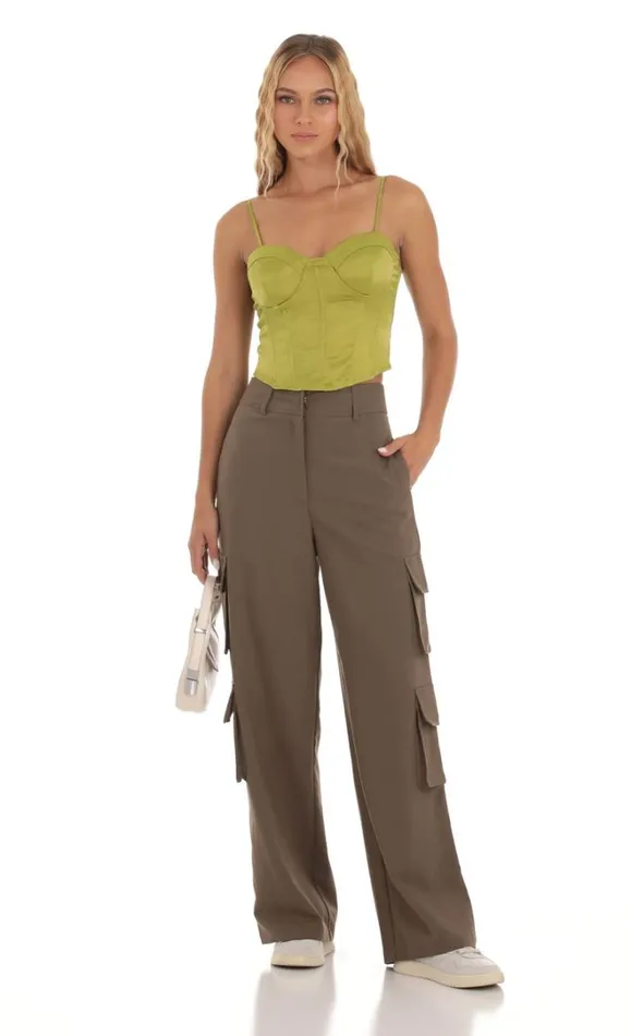 Cargo Pants Brown Women LUCY IN THE SKY Pants Cargo Pants Brown Women LUCY IN THE SKY Pants