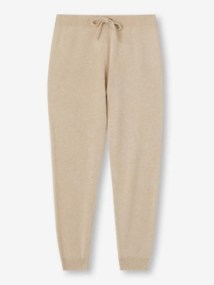 Cashmere Pants Women Derek Rose Track Pants Daphne Cashmere Fawn