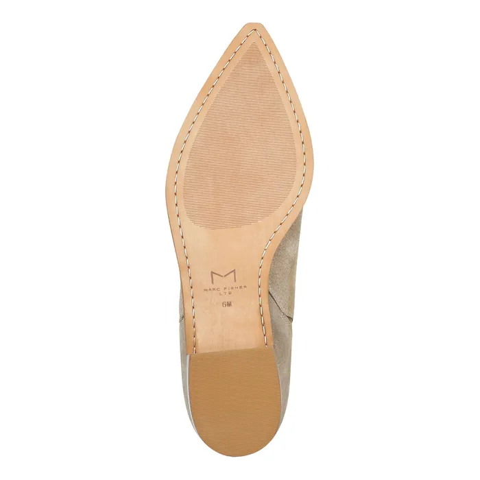 Casual Boots Marc Fisher Women Yale Pointy Toe Chelsea Bootie Taupe Suede