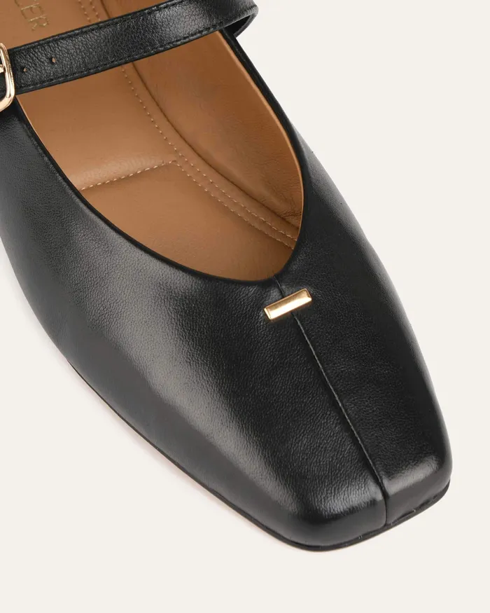CASUAL jomercer Women April casual flats black leather CASUAL jomercer Women April casual flats black leather