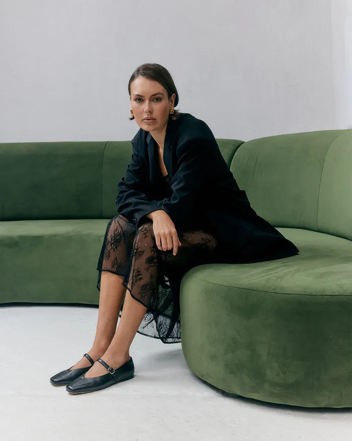 CASUAL jomercer Women April casual flats black leather CASUAL jomercer Women April casual flats black leather