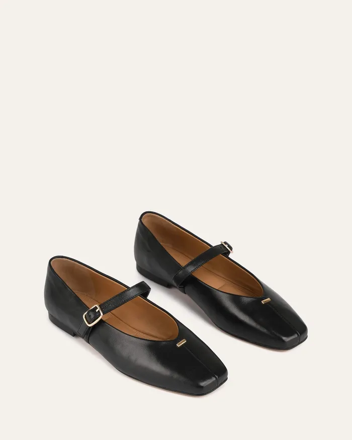 CASUAL jomercer Women April casual flats black leather CASUAL jomercer Women April casual flats black leather